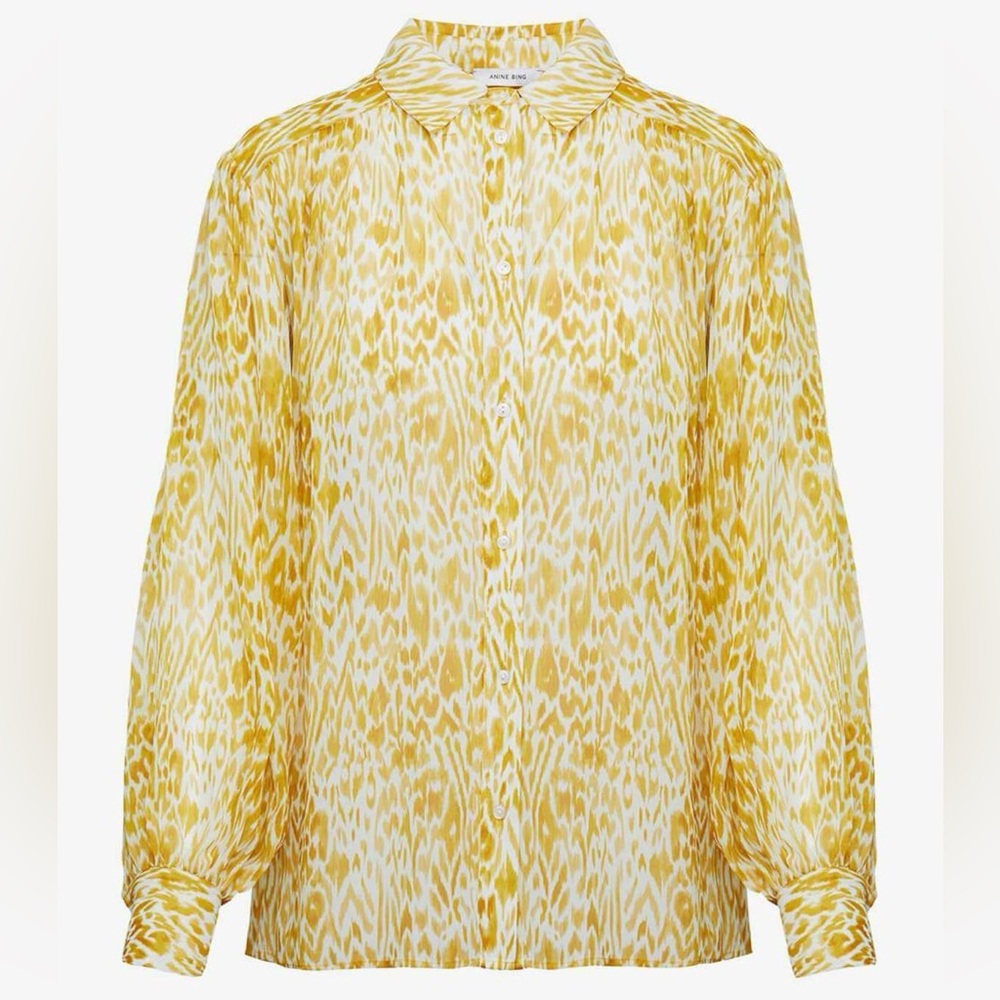 Anine‎ Bing Caleb Shirt in Marigold Leo - Picture 4 of 9